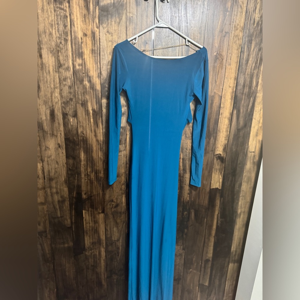 Windsor maxi long sleeve dress with open back | 3 for $30